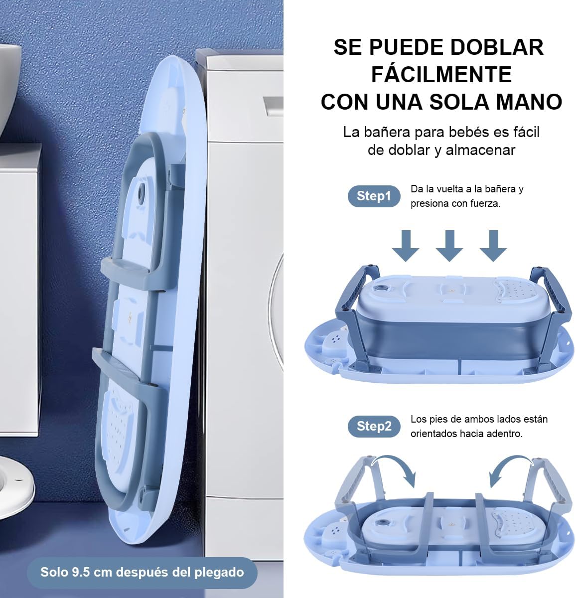 BAÑERA PLEGABLE CON TEMPERATURA
