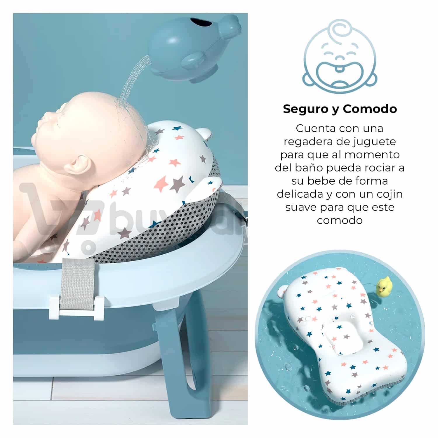 BAÑERA PLEGABLE CON TEMPERATURA